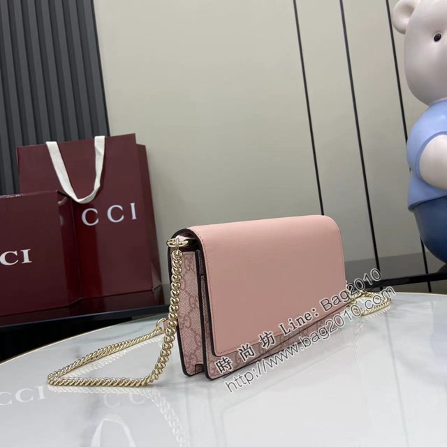 Gucci專櫃古馳最新款Emblem系列鏈式錢包小斜挎女包 jh2934型號：826720